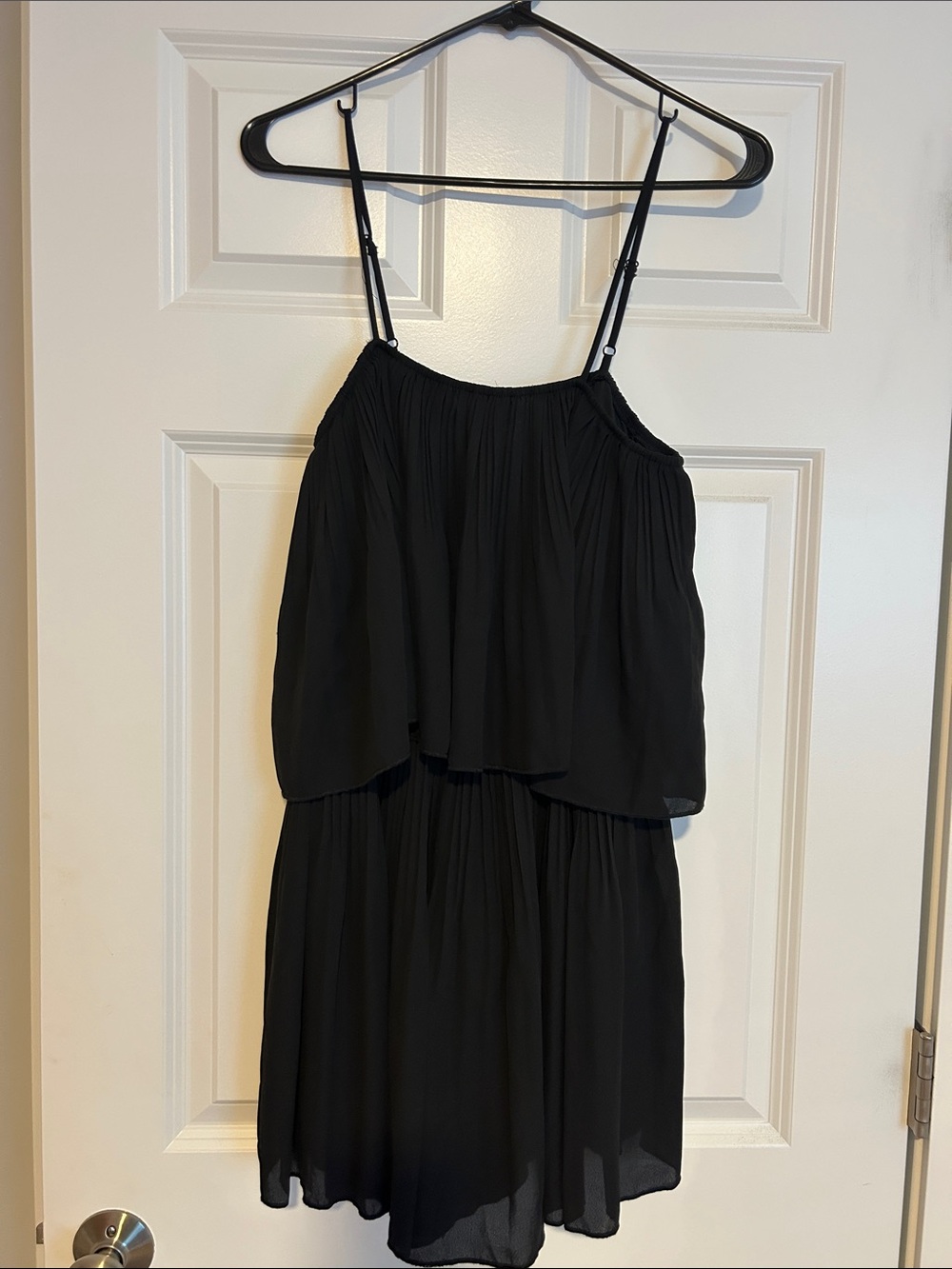 Black Spaghetti-Strap Romper